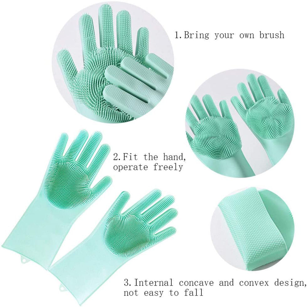 Silicone Body Scrubber & Cleaning Gloves – 2-in-1 Deep Cleaning Set