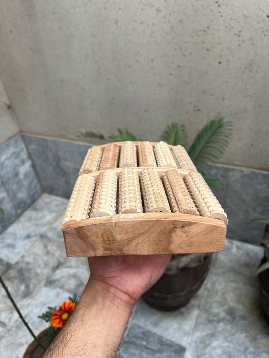 Wooden Foot Massage Roller – Manual Acupressure Foot Massager