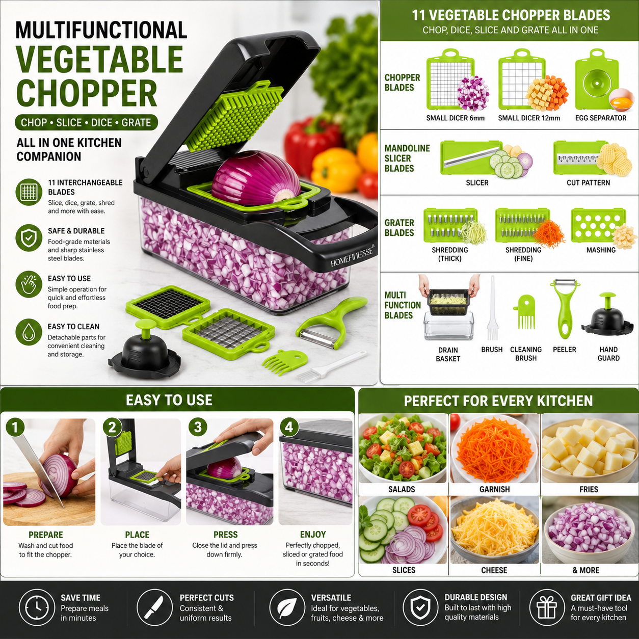 16-in-1 Multifunctional Vegetable Chopper
