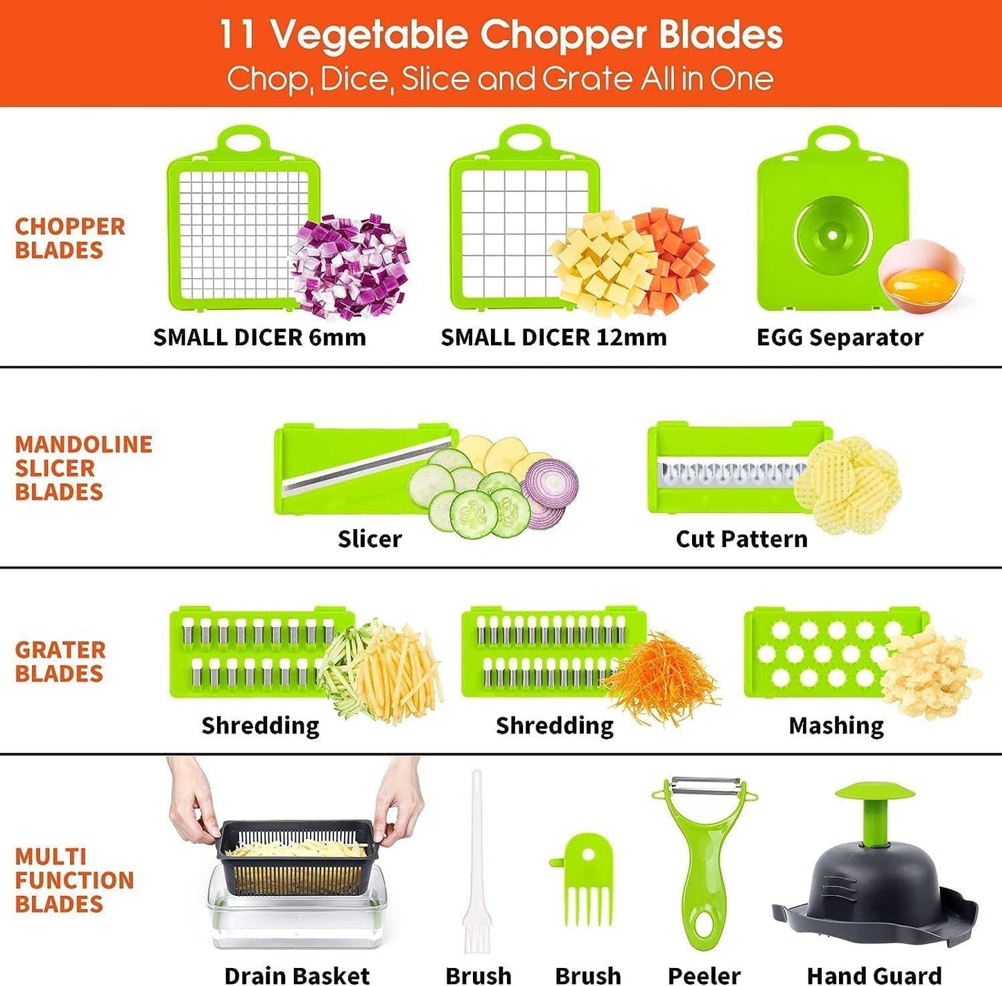 16-in-1 Multifunctional Vegetable Chopper